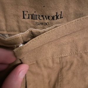 Khaki entireworld single pleat pants